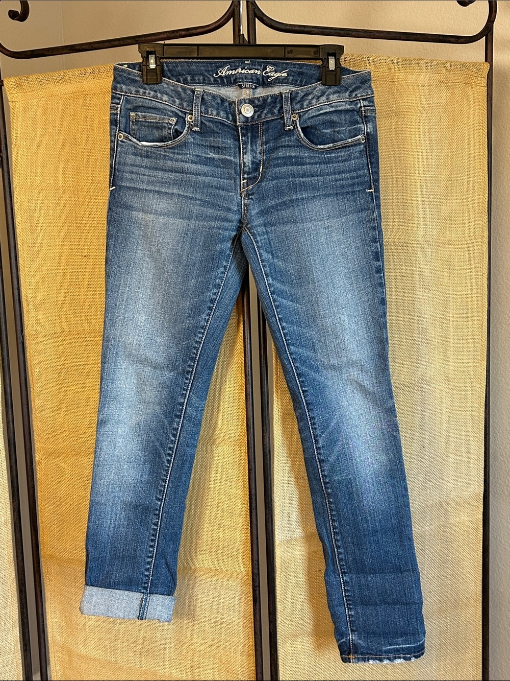 Vintage 2010 Y2K American Eagle AE Stretch Low Rise Skinny Jeans Size 6 Short - Picture 11 of 13